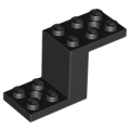 Lego Used - Bracket 5 x 2 x 2 1/3 with 2 Holes and Bottom Stud Holder~ [Black]