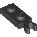 Lego NEW - Plate Modified 1 x 2 with Clip on End (Vertical Grip)~ [Black]
