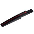 Lego Used - Slope Curved 10 x 1 with Red Line and Triangle Pattern (Sticker) - Set 70905~ [Black]