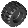Lego NEW - Tire 21mm D. x 12mm - Offset Tread Small Wide Band Around Center of Tread~ [Black]