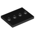 Lego Used - Tile Modified 3 x 4 with 4 Studs in Center~ [Black]