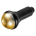 Lego NEW - Minifigure Utensil Microphone with Gold Top Half Screen Pattern~ [Black]
