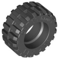 Lego Used - Tire 30.4 x 14 Offset Tread - Band Around Center of Tread~ [Black]