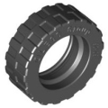 Lego Used - Tire 17.5mm D. x 6mm with Shallow Staggered Treads - Band Around Center of Tre~ [Black]