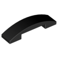 Lego NEW - Slope Curved 4 x 1 x 2/3 Double~ [Black]