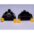 Lego NEW - Torso Shirt with Dog French Bulldog Head and Space Helmet Pattern (BAM) /Black~ [Black]