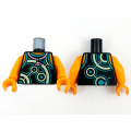 Lego NEW - Torso Tank Top Metallic Pink Planet Pendant Necklace Dark Turquoise andYellowi~ [Black]