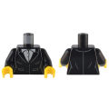 Lego NEW - Torso Female Suit Jacket with Pockets over White Button Up Shirt with Collar,D~ [Black]