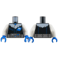 Lego NEW - Torso Jacket with Dark Blue Pocket White Fur Collar and Blue Ice Planet Logo Si~ [Black]