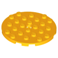 Lego NEW - Plate Round 6 x 6 with Hole~ [Bright Light Orange]