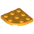 Lego NEW - Plate Round Corner 3 x 3~ [Bright Light Orange]