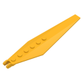 Lego Used - Hinge Plate 3 x 12 with Angled Side Extensions and Tapered Ends~ [Bright Light Orange]