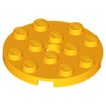 Lego NEW - Plate Round 4 x 4 with Hole~ [Bright Light Orange]
