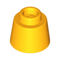 Lego Used - Cone 1 1/6 x 1 1/6 x 2/3 (Fez)~ [Bright Light Orange]