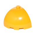 Lego Used - Brick Round Corner 3 x 3 x 2 Dome Top~ [Bright Light Orange]