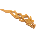 Lego Used - Hero Factory Weapon Accessory Flame / Lightning Bolt with Axle Hole~ [Pearl Gold]