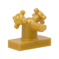 Lego NEW - Tap 1 x 2 with Dual Handles Small / Sink Faucet~ [Pearl Gold]