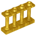 Lego NEW - Fence 1 x 4 x 2 Spindled with 4 Studs~ [Pearl Gold]