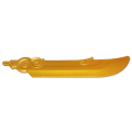 Lego NEW - Large Figure Sword Blade with Axle and Rounded Swirls and Spike~ [Pearl Gold]
