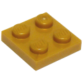 Lego NEW - Plate 2 x 2~ [Pearl Gold]