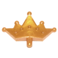 Lego NEW - Minifigure Crown Tiara 5 Points Rounded Ends~ [Pearl Gold]
