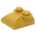 Lego Used - Slope Curved 2 x 2 x 2/3 with 2 Studs and Curved Sides~ [Pearl Gold]