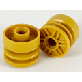 Lego Used - Wheel 18mm D. x 14mm with Pin Hole Fake Bolts and Shallow Spokes~ [Pearl Gold]