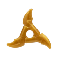 Lego NEW - Minifigure Weapon Throwing Star (Shuriken) with Smooth Grips and CurvedBl~ [Pearl Gold]