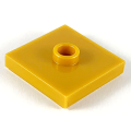 Lego NEW - Plate Modified 2 x 2 with Groove and 1 Stud in Center (Jumper)~ [Pearl Gold]