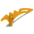 Lego NEW - Minifigure Weapon Crescent Blade Serrated with Bar~ [Pearl Gold]
