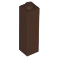 Lego Used - Brick 1 x 1 x 3~ [Dark Brown]