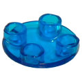 Lego NEW - Plate Round 2 x 2 with Rounded Bottom (Boat Stud)~ [Trans-Dark Blue]