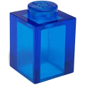 Lego Used - Brick 1 x 1~ [Trans-Dark Blue]