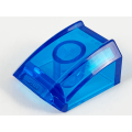 Lego NEW - Slope Curved 2 x 2 Lip~ [Trans-Dark Blue]