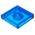 Lego NEW - Plate Modified 2 x 2 with Groove and 1 Stud in Center (Jumper)~ [Trans-Dark Blue]