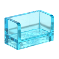 Lego NEW - Panel 1 x 2 x 1 with Rounded Corners and 2 Sides~ [Trans-Light Blue]