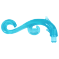 Lego NEW - Plant Stem Curved with Bar Thorns and Swirls~ [Trans-Light Blue]
