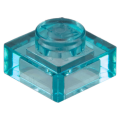 Lego NEW - Plate 1 x 1~ [Trans-Light Blue]