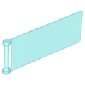 Lego Used - Flag 7 x 3 with Bar Handle~ [Trans-Light Blue]