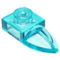 Lego NEW - Plate Modified 1 x 1 with Tooth Horizontal~ [Trans-Light Blue]
