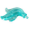 Lego NEW - Minifigure Plume Feather Triple Compact / Flame / Water with Small P~ [Trans-Light Blue]
