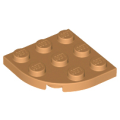 Lego NEW - Plate Round Corner 3 x 3~ [Medium Nougat]