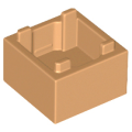 Lego NEW - Container Box 2 x 2 x 1 - Top Opening with Flat Inner Bottom~ [Medium Nougat]