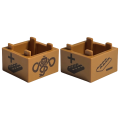 Lego NEW - Container Box 2 x 2 x 1 - Top Opening with Flat Inner Bottom with HP Ga~ [Medium Nougat]