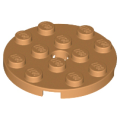 Lego NEW - Plate Round 4 x 4 with Hole~ [Medium Nougat]
