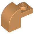 Lego Used - Slope Curved 2 x 1 x 1 1/3 with Recessed Stud~ [Medium Nougat]