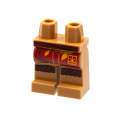 Lego NEW - Hips and Legs with Dark Red Sash and Knee Wrap Red Robe End with Bright~ [Medium Nougat]