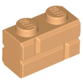 Lego Used - Brick Modified 1 x 2 with Masonry Profile~ [Medium Nougat]