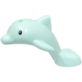 Lego NEW - Dolphin Baby Friends Jumping with Black Eyes Pattern~ [Light Aqua]