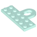 Lego NEW - Plate Modified 2 x 6 with Coupling Female~ [Light Aqua]